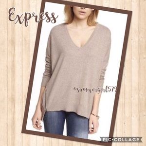 Express Hi-Lo Side Zip Sweater